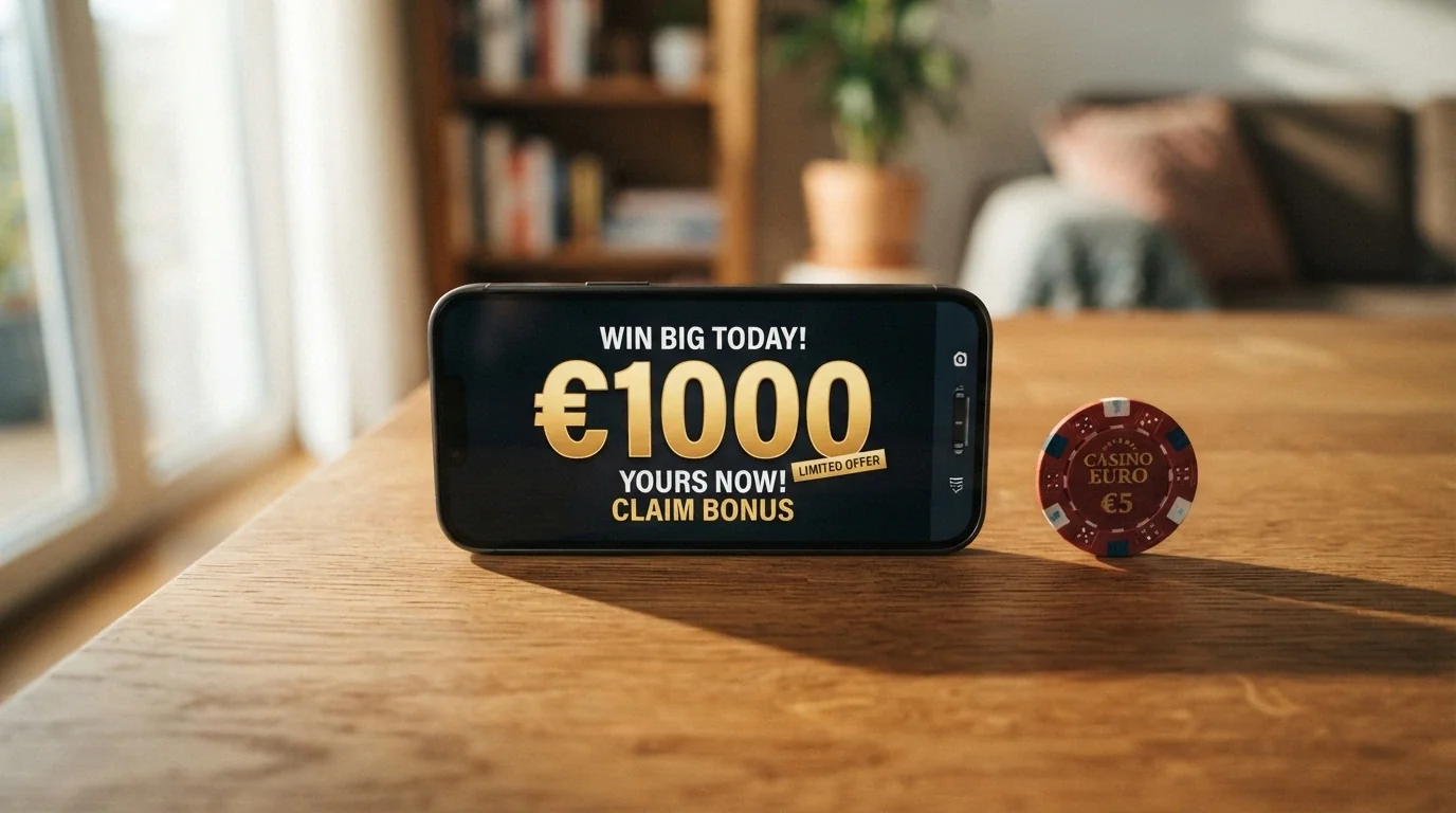 Representación visual de una oferta de bono de bienvenida en un casino online español con slots de Big Time Gaming