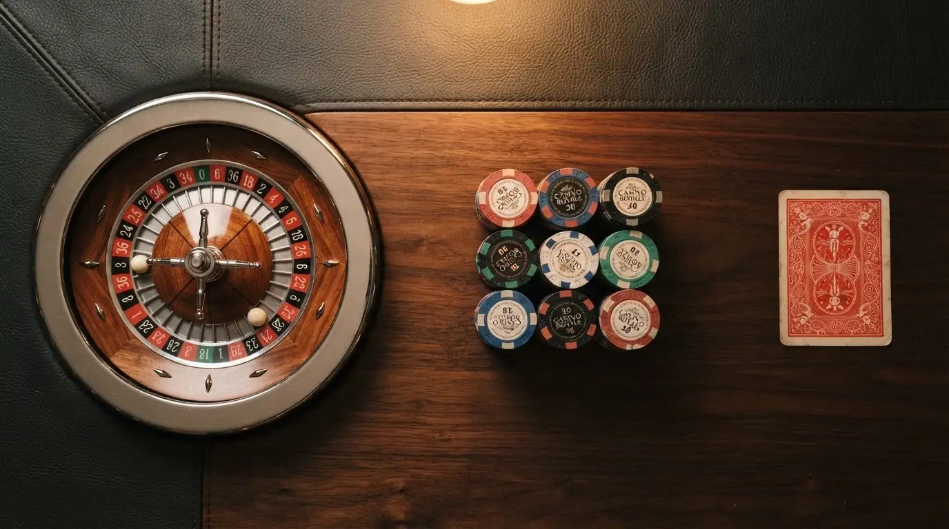 Varios logos de casinos con licencia DGOJ alineados sobre un fondo oscuro con elementos de juego
