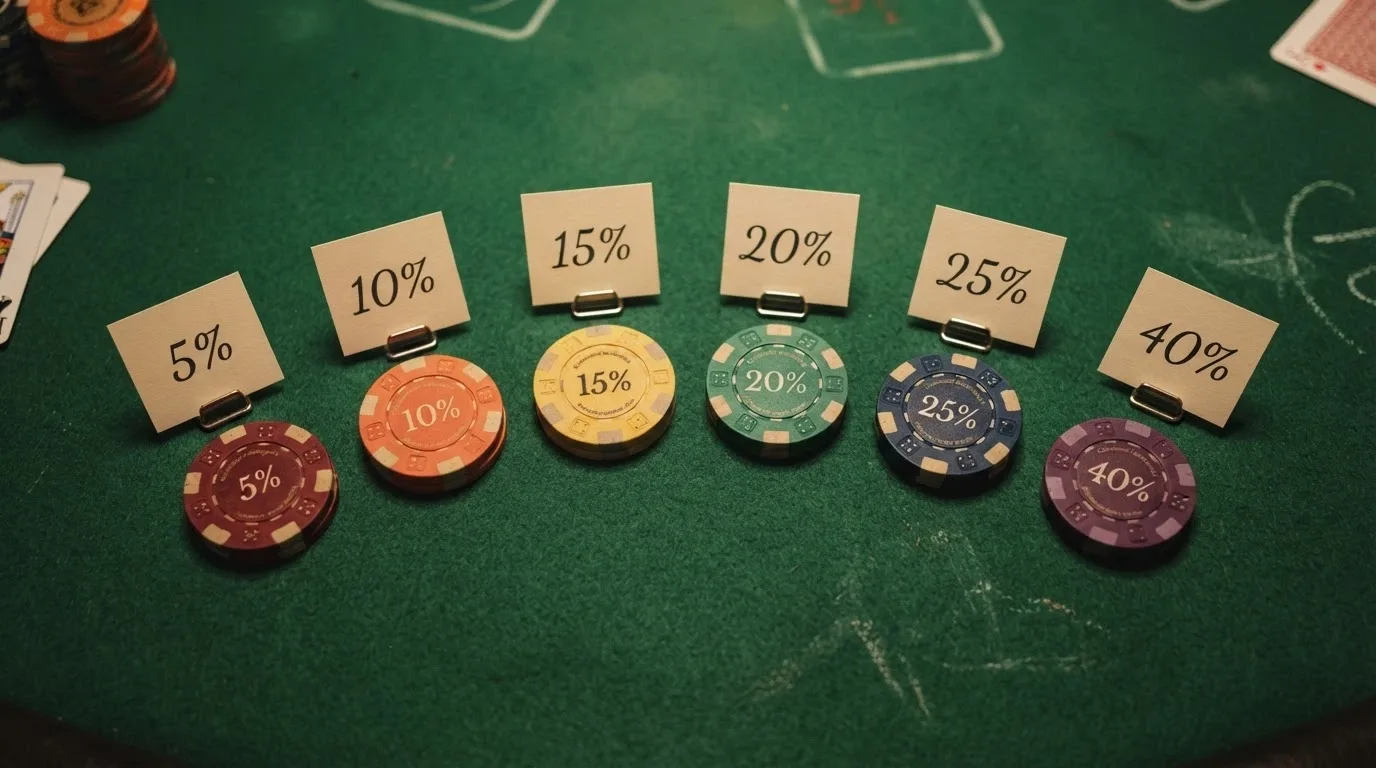 Pantalla dividida con fichas de varios casinos online legales mostrando sus porcentajes de reembolso, distintivo de licencia DGOJ y dominio .es