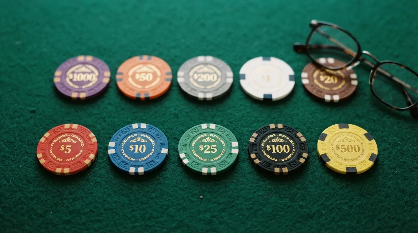 Una tabla comparativa con fichas de casino alineadas por columnas, cada una con el logotipo de un operador