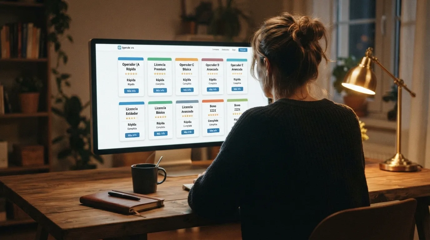 Composición con los logotipos de diez operadores con licencia DGOJ ordenados en una cuadrícula