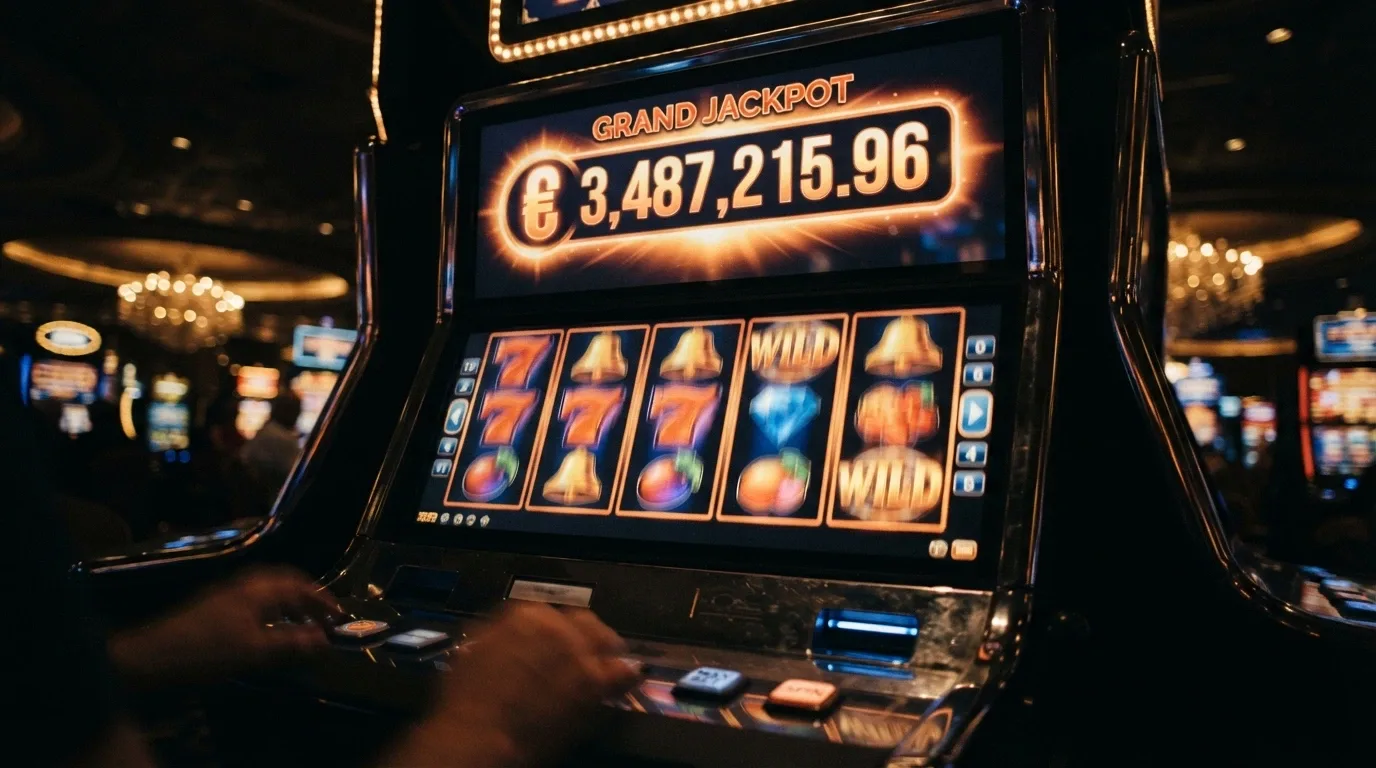 Contador de bote progresivo en una slot online mostrando una cifra de siete dígitos