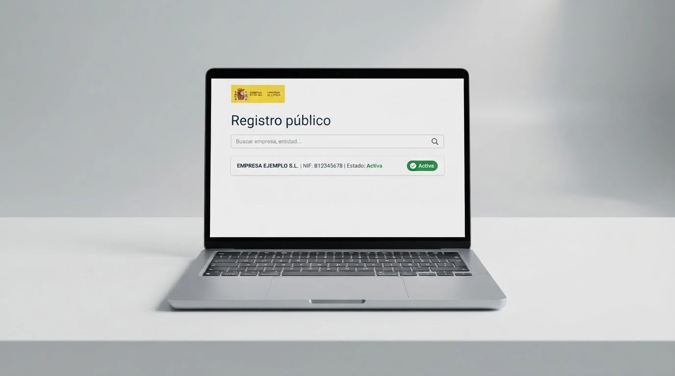 Captura del registro público de operadores de la DGOJ con el campo de búsqueda y un resultado de licencia activa