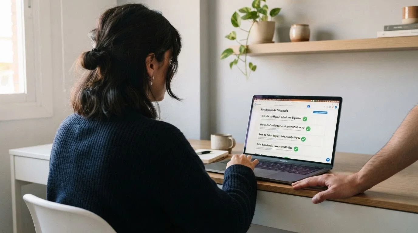 Captura del registro oficial de operadores con licencia en la web de la DGOJ con el dominio .es visible en los resultados